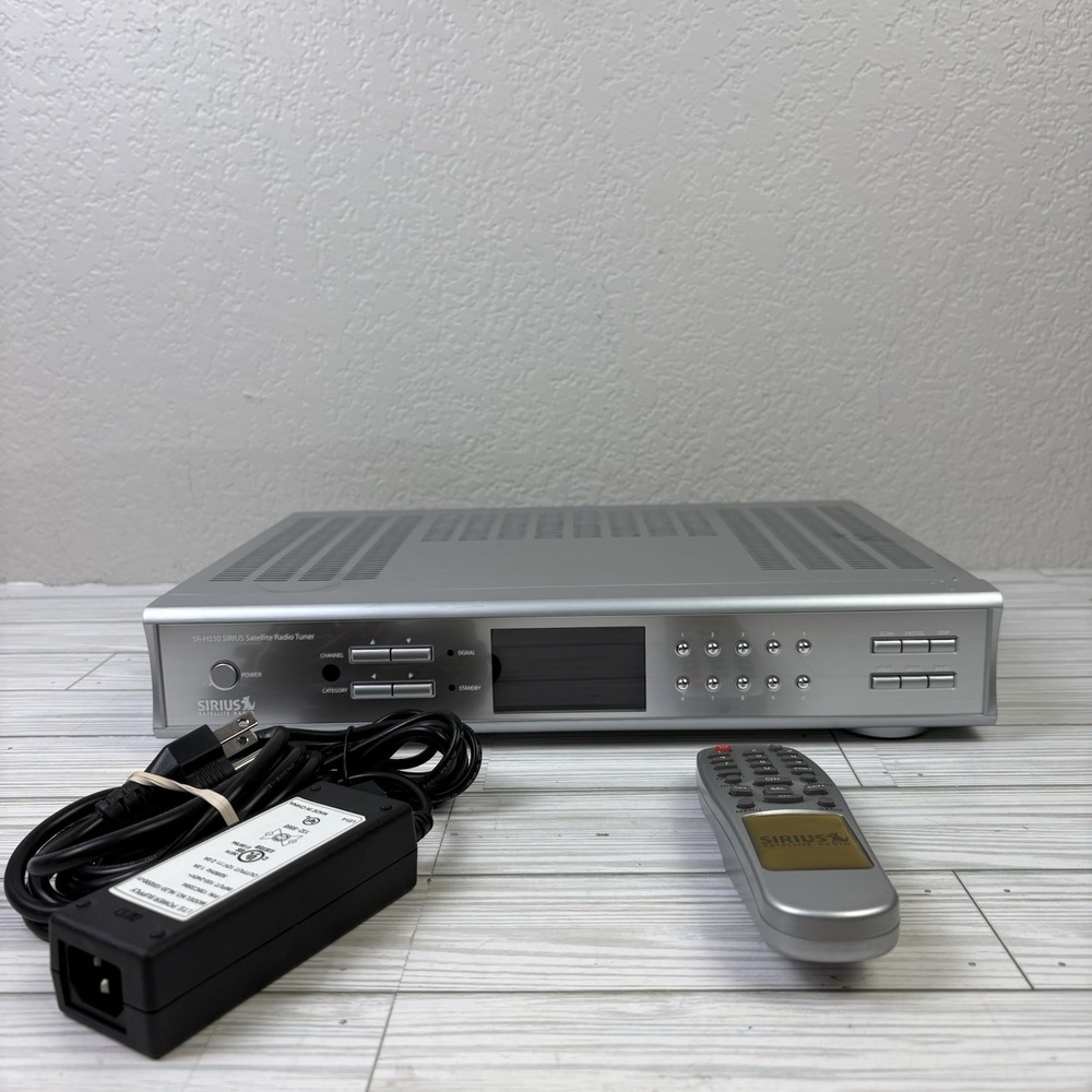 Sirius Satellite Radio Tuner Rare SR-H550 Remote And Power Supply